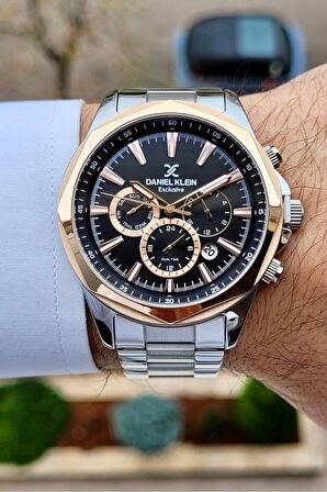 Daniel Klein DKISTE940 Kasa Çevresi Rose Kadranı Siyah Renk İç Göstergeleri Aktif Erkek Kol Saati