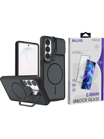 Vendas Samsung Galaxy S26 Ultra Uyumlu Pale Magsafe Standlı Kapak + Cam Ekran Koruyucu