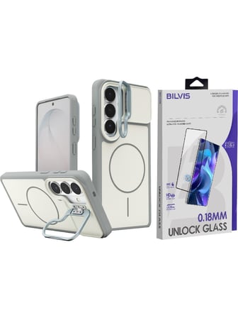 Vendas Samsung Galaxy S26 Uyumlu Pale Magsafe Standlı Kapak + Cam Ekran Koruyucu