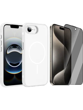 Vendas iPhone 16E Uyumlu Joko Neksa M-safe Kapak + Privacy Cam Ekran Koruyucu