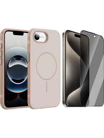 Vendas iPhone 16E Uyumlu Joko Neksa M-safe Kapak + Privacy Cam Ekran Koruyucu