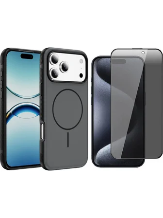 Vendas iPhone 17 Pro Max Uyumlu Joko Neksa M-safe Kapak + Privacy Cam Ekran Koruyucu