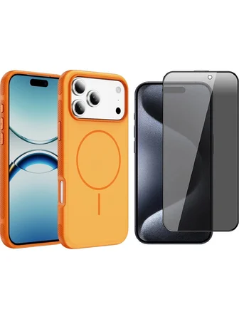 Vendas iPhone 17 Pro Max Uyumlu Joko Neksa M-safe Kapak + Privacy Cam Ekran Koruyucu
