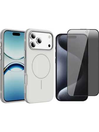 Vendas iPhone 17 Pro Uyumlu Joko Neksa M-safe Kapak + Privacy Cam Ekran Koruyucu