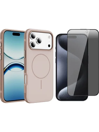 Vendas iPhone 17 Pro Uyumlu Joko Neksa M-safe Kapak + Privacy Cam Ekran Koruyucu