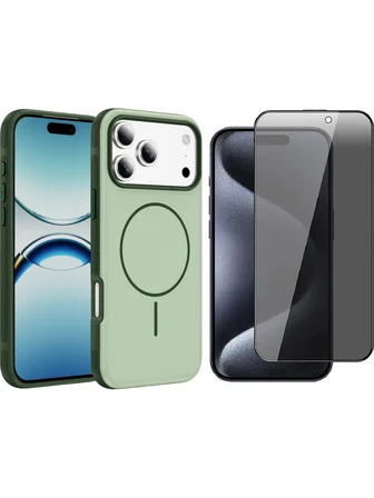 Vendas iPhone 17 Pro Uyumlu Joko Neksa M-safe Kapak + Privacy Cam Ekran Koruyucu