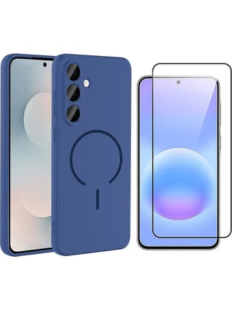 Vendas Galaxy S26 FE Kılıf M-Safe Şarj Özellikli Zore Meta Kapak + 9H Cam Ekran Koruyucu