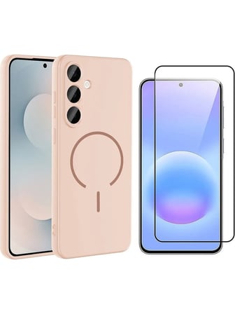 Vendas Galaxy S26 FE Kılıf M-Safe Şarj Özellikli Zore Meta Kapak + 9H Cam Ekran Koruyucu