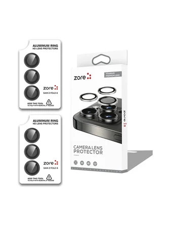 Vendas Galaxy Z Fold 8 Zore CL-12 Premium Safir Parmak İzi Bırakmayan Anti-Reflective Kamera Lens Koruyucu 2 Adet