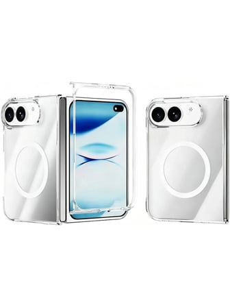 Vendas iPhone Duo Kılıf Vendas M-safe Şarj Özellikli Şeffaf Kamera Çerçeveli Porto Kapak + Safir Kamera Lens Koruyucu
