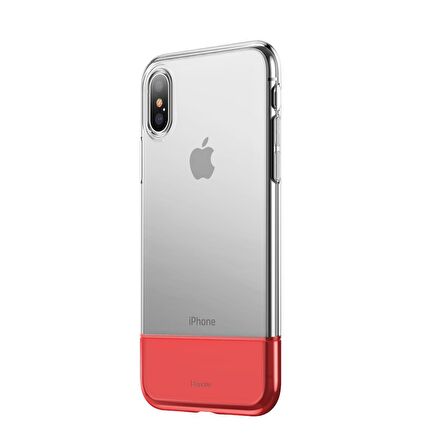 Vendas iPhone XS Baseus half to half serisi renkli silikon kılıf