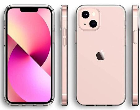 Vendas iPhone 14 Plus Uyumlu Kamera Çıkıntılı Soft Silikon Kılıf + 5D Cam Ekran Koruyucu
