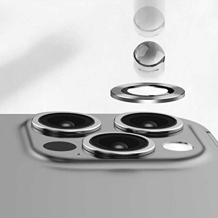 Vendas iPhone 14 Uyumlu Lins Serisi Renkli Kamera Lens Koruyucu
