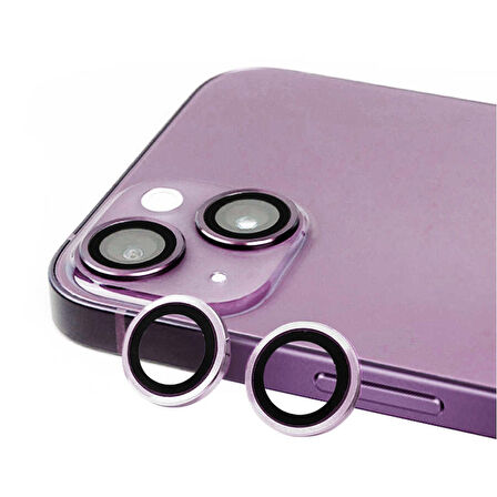 Vendas iPhone 14 Uyumlu Lins Serisi Renkli Kamera Lens Koruyucu