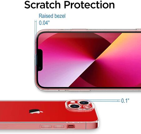 Vendas iPhone 14 Uyumlu (iPhone 14) Simple Serisi Kamera Korumalı Soft Şeffaf Silikon Kılıf + Seramik Nano Ekran Koruyucu