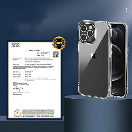 Vendas iPhone 14 Pro Uyumlu (14 Pro) First Serisi Sgs Darbe Lisanslı Şeffaf Kılıf