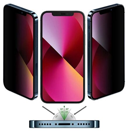 Vendas iPhone 13 Pro Max Uyumlu Davin Serisi Privacy Hayalet Özellikli Gizleyen Parlak Seramik Nano Ekran Koruyucu