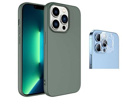 Vendas iPhone 14 Pro Uyumlu (14 Pro) W-Lansman Serisi İçi Kadife İpek Dokulu Lansman Kılıf + Kamera Lens Koruyucu