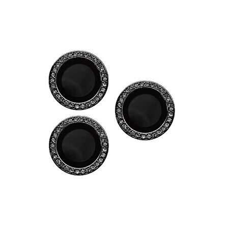 Vendas iPhone 14 Pro Max Uyumlu (14 Pro Max) Lins Serisi Fashion Taşlı Kamera Lens Koruyucu