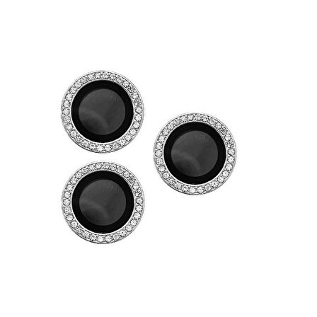 Vendas iPhone 14 Pro Uyumlu (14 Pro) Lins Serisi Fashion Taşlı Kamera Lens Koruyucu