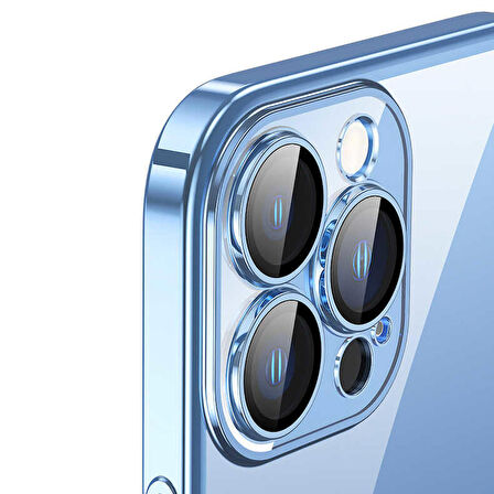 Vendas iPhone 14 Pro Uyumlu (14 Pro) Pilas Serisi Elektroplated Sert PC Renkli Çerçeveli Silikon Kılıf