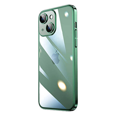 Vendas iPhone 14 Uyumlu ( iPhone 14 ) Pilas Serisi Elektroplated Sert PC Renkli Çerçeveli Silikon Kılıf