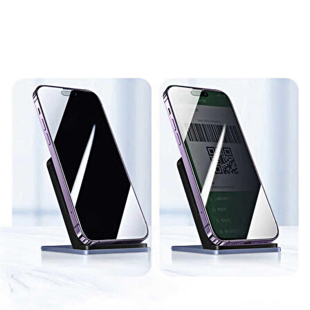 Vendas iPhone 14 Pro Max Uyumlu (14 Pro Max) Korp Privacy Hayalet Cam Ekran Koruyucu