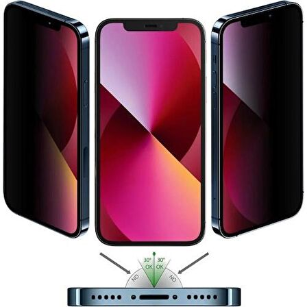Vendas iPhone 14 Pro Max Uyumlu (14 Pro Max) Davin Serisi Privacy Hayalet Özellikli Gizleyen Parlak Seramik Nano Ekran Koruyucu