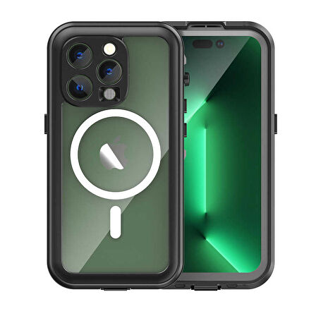 Vendas iPhone 14 Pro Uyumlu (14 Pro) Water Proof Su Altı Kullanımına Uygun Su Geçirmez Koruyucu Kılıf