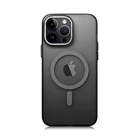 Vendas iPhone 14 Pro Max Uyumlu (14 Pro Max) Tuval Serisi Magsafe Şarj Özellikli Buzlu Sert PC Kılıf