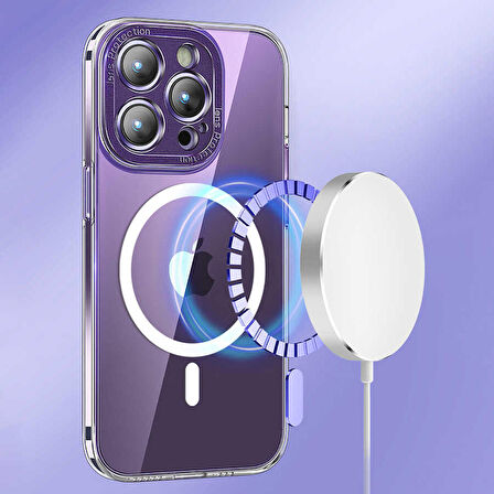 Vendas iPhone 14 Pro Uyumlu (14 Pro) Fuya Serisi Magsafe Şarj Özellikli Kamera Korumalı Sert PC Kılıf