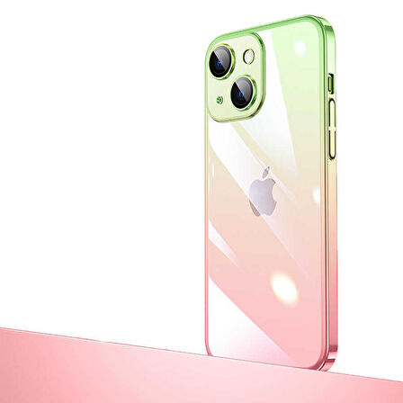 Vendas iPhone 14 Plus Uyumlu (14 Plus) Senkron Serisi Parlak Renk Geçişli Kamera Korumalı Magic Kılıf