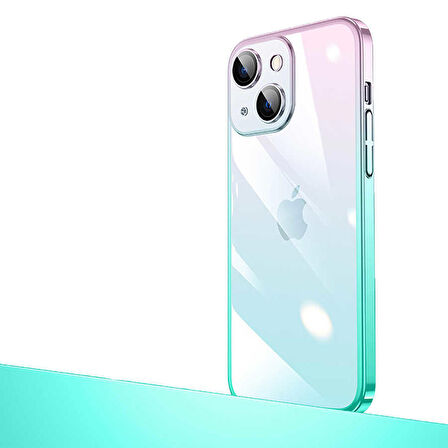 Vendas iPhone 14 Uyumlu ( iPhone 14 ) Senkron Serisi Parlak Renk Geçişli Kamera Korumalı Magic Kılıf