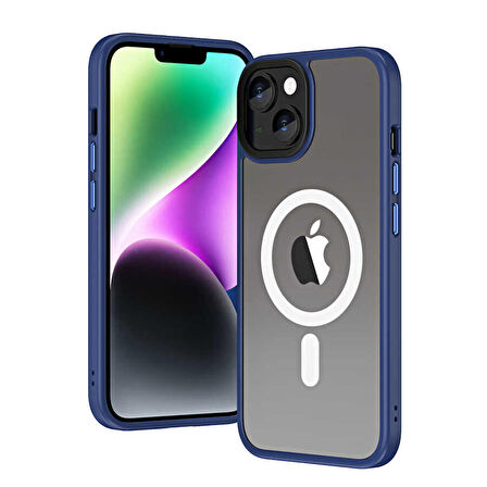 Vendas iPhone 14 Plus Uyumlu (14 Plus) Hibrit Serisi Wireless Şarj Özellikli Magic Magsafe Kılıf