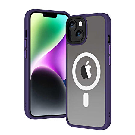 Vendas iPhone 14 Plus Uyumlu (14 Plus) Hibrit Serisi Wireless Şarj Özellikli Magic Magsafe Kılıf