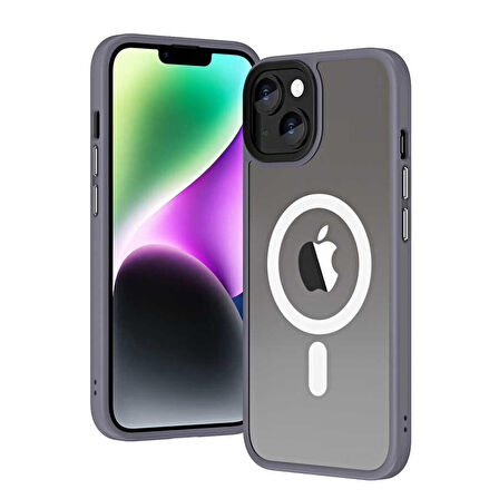 Vendas iPhone 14 Uyumlu ( iPhone 14 ) Hibrit Serisi Wireless Şarj Özellikli Magic Magsafe Kılıf