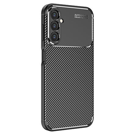 Vendas Samsung Galaxy A34 Uyumlu Deep Dizayn Auto Focus Tasarımlı Karbon Dizayn Silikon Kılıf