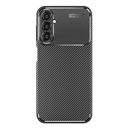 Vendas Samsung Galaxy A34 Uyumlu Deep Dizayn Auto Focus Tasarımlı Karbon Dizayn Silikon Kılıf