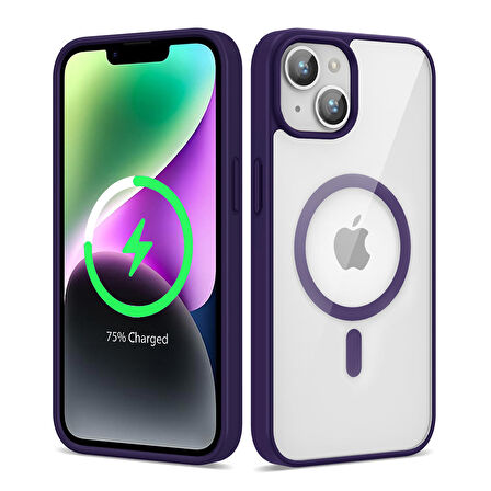 Vendas iPhone 14 Uyumlu ( iPhone 14 ) Ege Serisi Magsafe Wireless Şarj Özellikli Silikon Kılıf