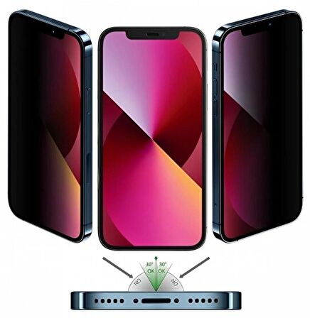 Vendas iPhone 14 Uyumlu Uygulama Mekanizmalı Privacy Gizleyen Hayalet Vista Cam Ekran Koruyucu
