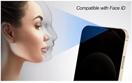 Vendas iPhone 14 Pro Max Uyumlu Bilvis serisi Privacy tam kaplama hayalet Cam ekran koruyucu 