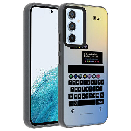 Vendas Samsung A54 Uyumlu Dragon Serisi Parlak Desenli Fashion Hard Silikon Kılıf