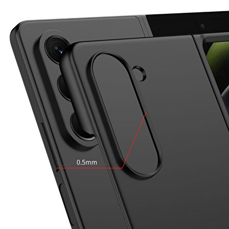 Vendas Samsung Galaxy Z Fold 5 Uyumlu Kıpta Serisi Darbe Dirençli Sert PC Arka Kapak