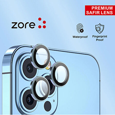 Vendas iPhone 12 Pro Max Uyumlu Premium Safir Kamera Lens Koruyucu