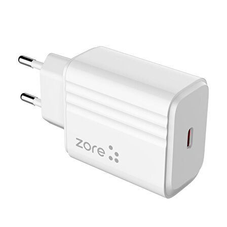 Zore Play PL2 Type-C 20 Watt Hızlı Şarj Aleti Beyaz