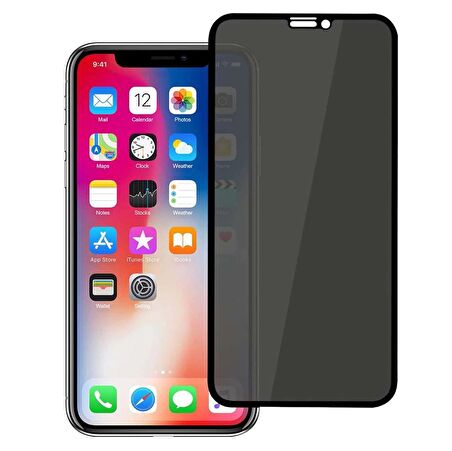 Vendas iPhone 11 Pro Uyumlu Anti Statik Privacy Gizleyen Hayalet Temperli Cam Ekran Koruyucu