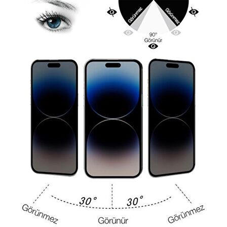 Vendas iPhone 11 Pro Uyumlu Anti Statik Privacy Gizleyen Hayalet Temperli Cam Ekran Koruyucu