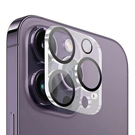 Vendas iPhone 15 Pro Uyumlu (15 Pro) Integrad Tam Uyumlu Kamera Lens Koruyucu