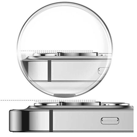 Vendas iPhone 15 Pro Uyumlu Darbe Dirençli Kamera Lens Koruyucu