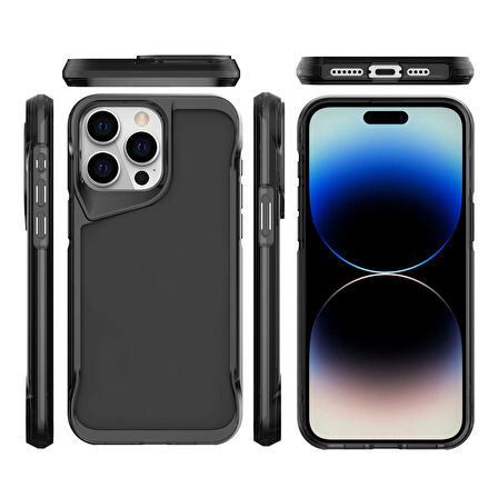 Vendas iPhone 15 Pro Uyumlu (15 Pro) Door Serisi Darbe Dirençli Airbag Köşeli Shock Proof T-Max Kılıf